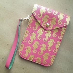 Seahorse phone clutch wallet